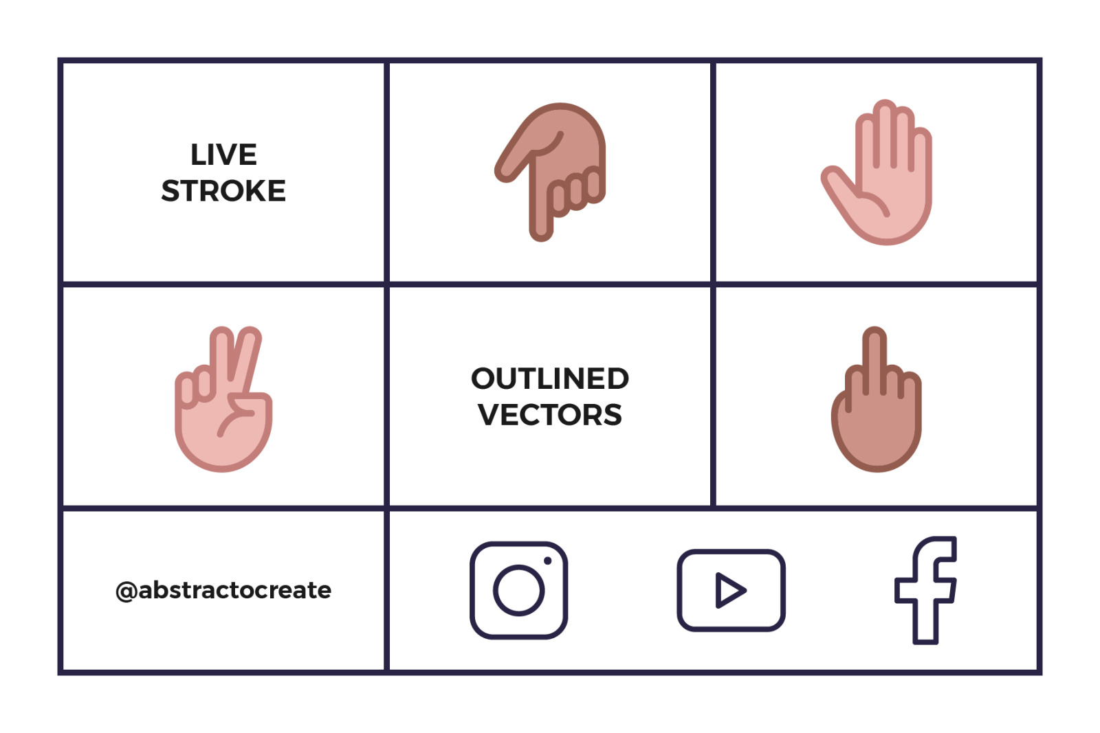 Hand Emoji Icon Set