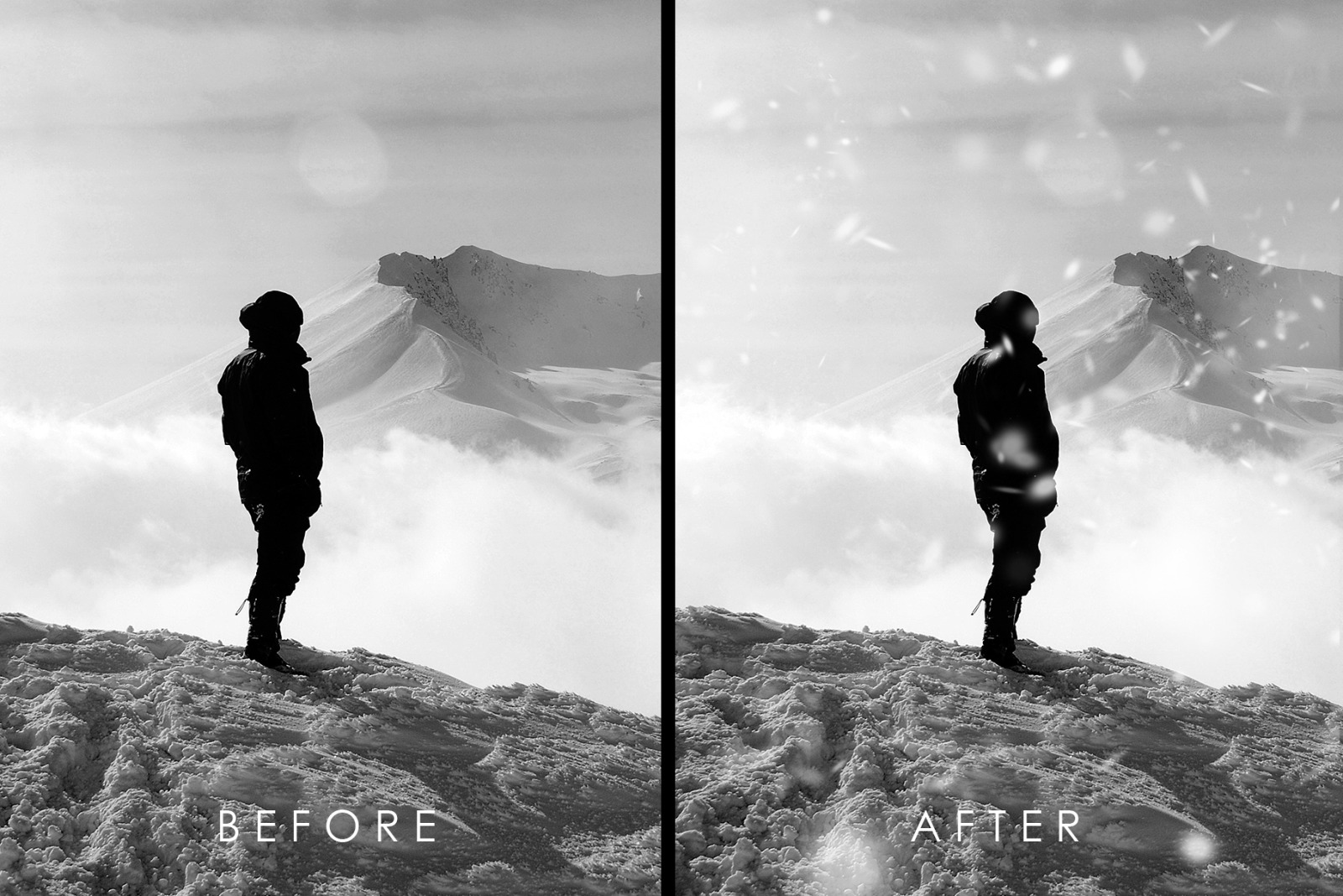 10 Realistic Photoshop Snow Brushes