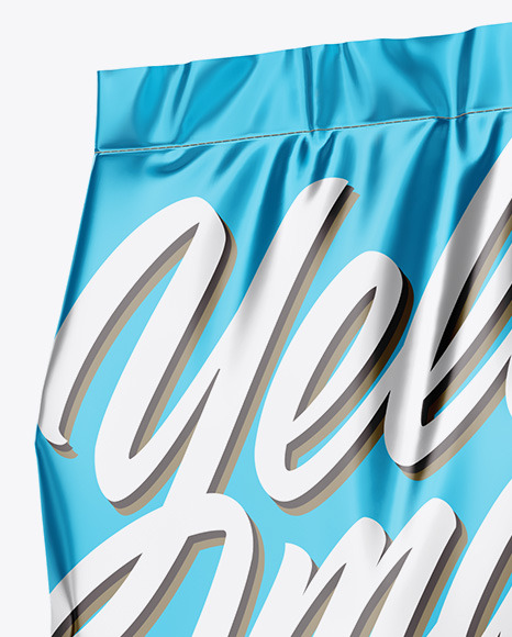 Metallic Stand-Up Bag Mockup - Half Side View