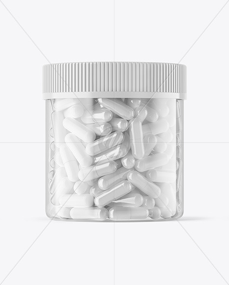 Clear Pills Jar Mockup