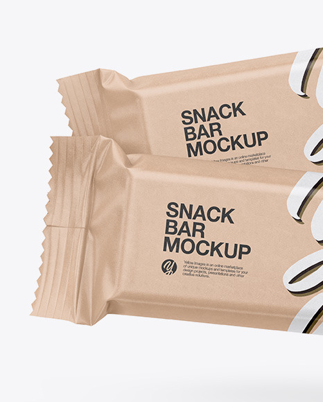 Two Kraft Snack Bars Mockup