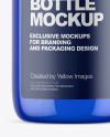 Blue Liquid Soap Bottle with Pump Mockup