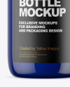 Dark Blue Liquid Soap Bottle with Pump Mockup