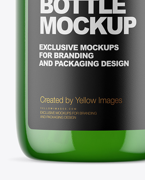 Green Liquid Soap Bottle with Pump Mockup