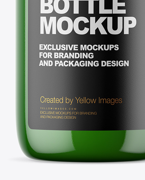 Green Liquid Soap Bottle with Pump Mockup