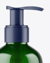 Dark Green Liquid Soap Bottle with Pump Mockup