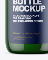 Dark Green Liquid Soap Bottle with Pump Mockup