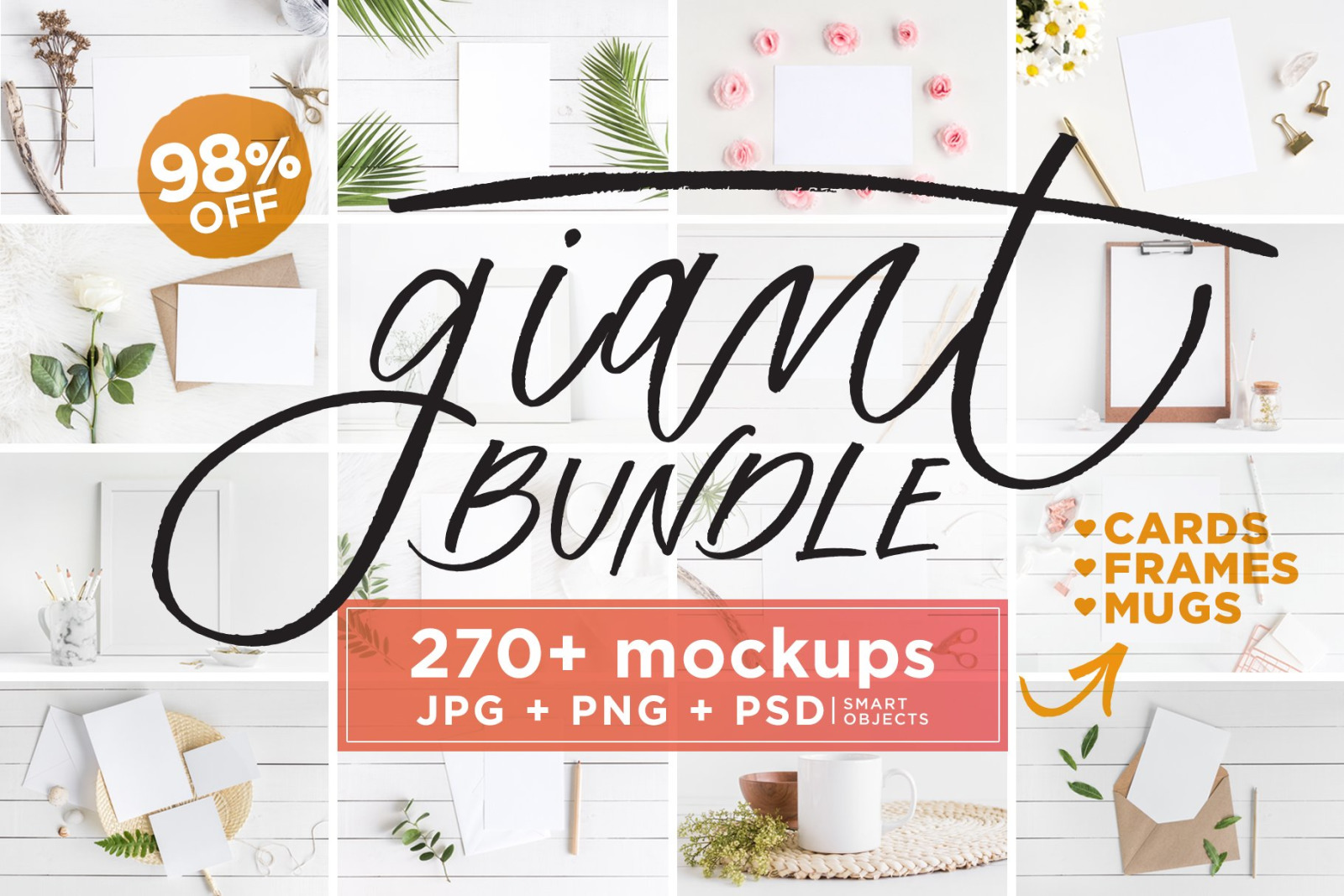 Mockups Giant Bundle - JPG PNG PSD