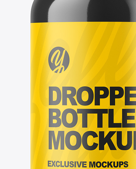 Glossy Dropper Bottle Mockup