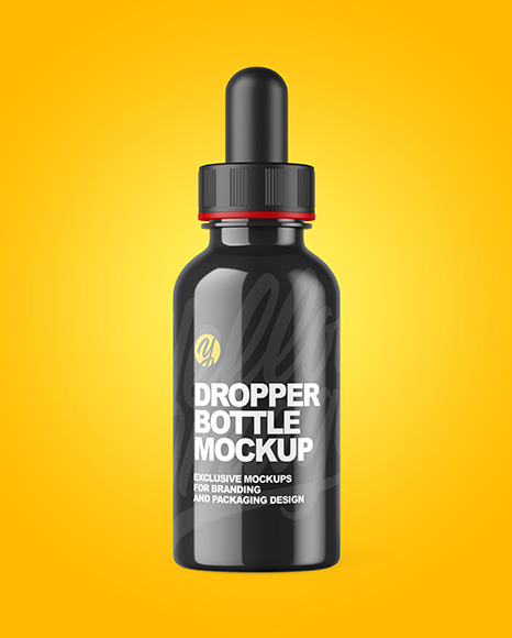 Glossy Dropper Bottle Mockup