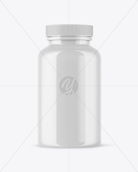 Glossy Plastic Bottle Mockup