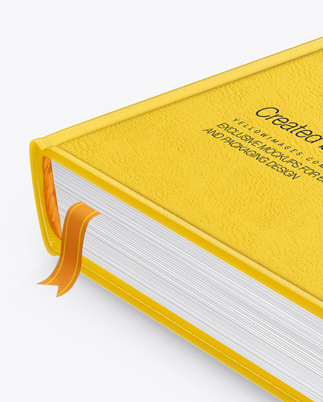 Hardcover Book w/ Leather Cover Mockup