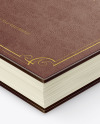 Hardcover Book w/ Leather Cover Mockup