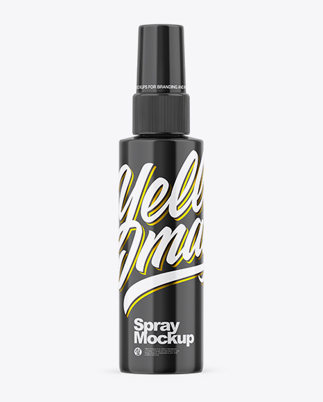 Glossy Spray Bottle Mockup