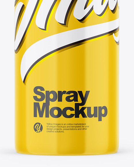 Glossy Spray Bottle Mockup