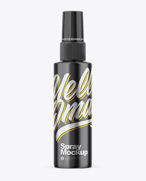 Glossy Metallic Spray Bottle Mockup Glossy Metallic Spray Bottle Mockup