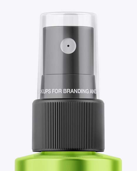 Glossy Metallic Spray Bottle Mockup Glossy Metallic Spray Bottle Mockup
