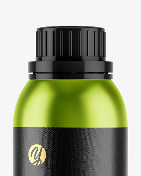 1L Metallic Bottle Mockup