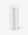 Glossy Cosmetic Bottle with Pump Mockup