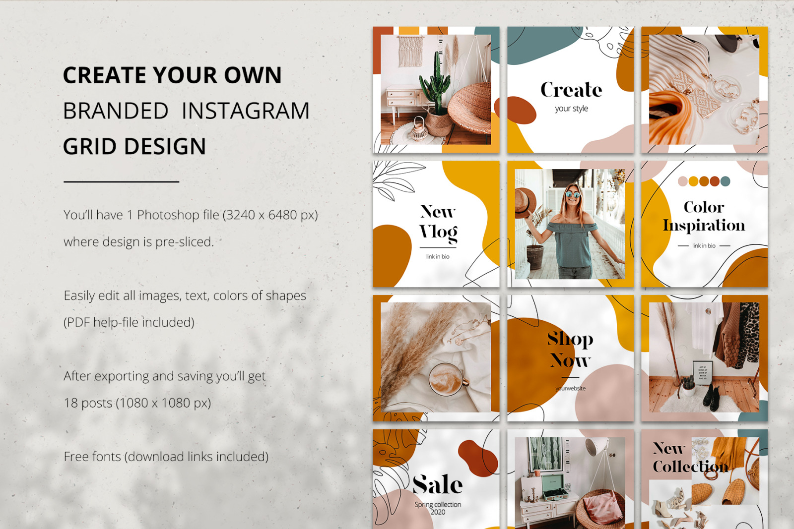 Instagram PUZZLE with shapes & lines Instagram PUZZLE with shapes & lines