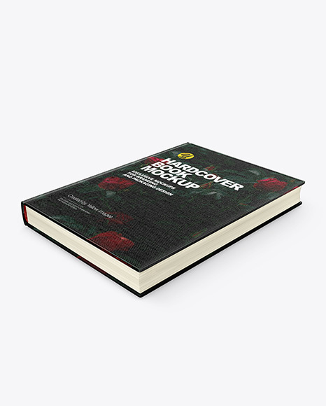 Hardcover Book w/ Fabric Cover Mockup