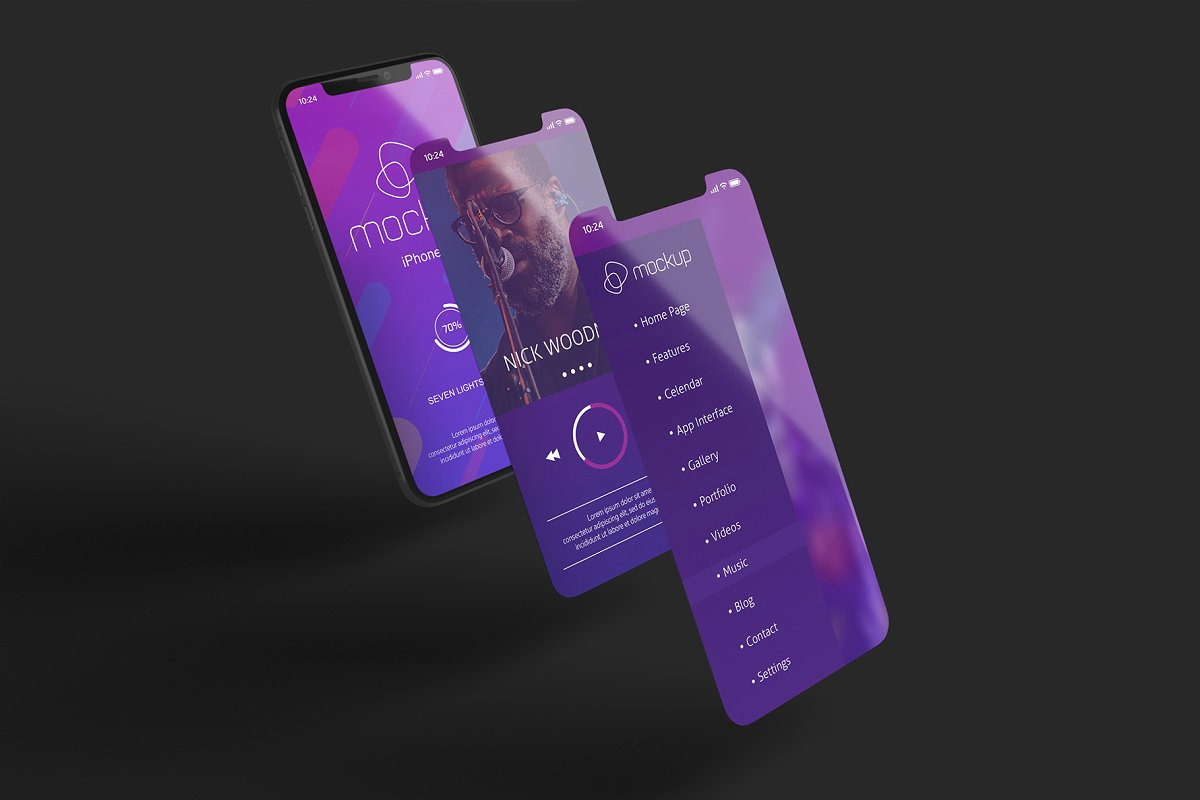 iPhone X Mockup Set iPhone X Mockup Set