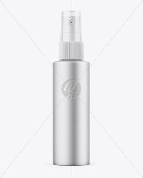 Matte Metallic Spray Bottle Mockup