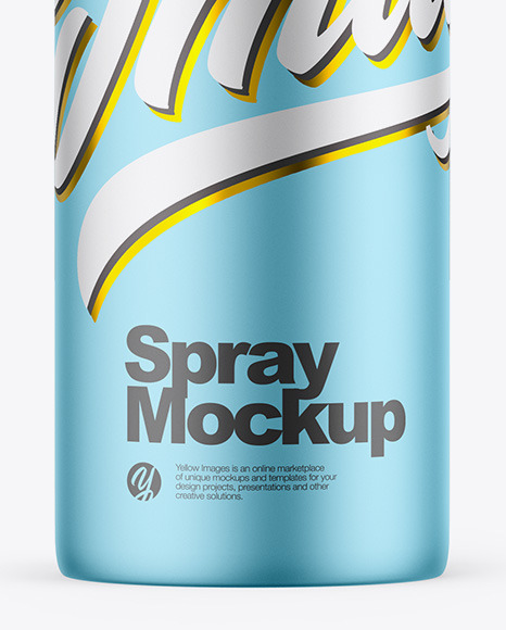 Matte Metallic Spray Bottle Mockup