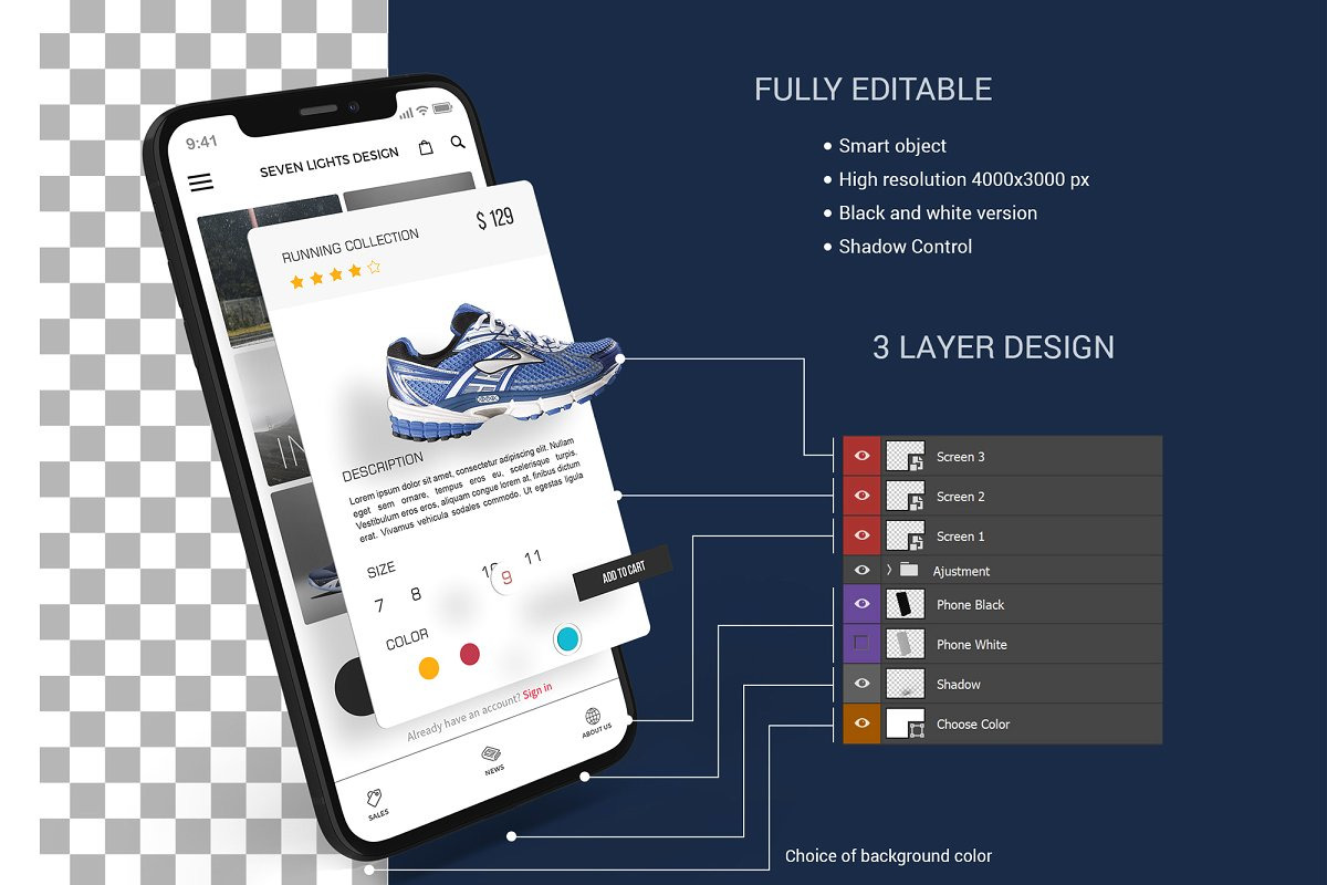 iPhone X Multilayer Mockup Set iPhone X Multilayer Mockup Set
