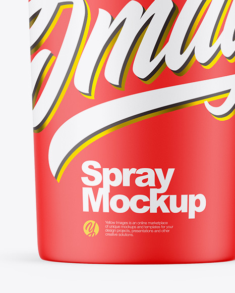 Matte Spray Bottle Mockup