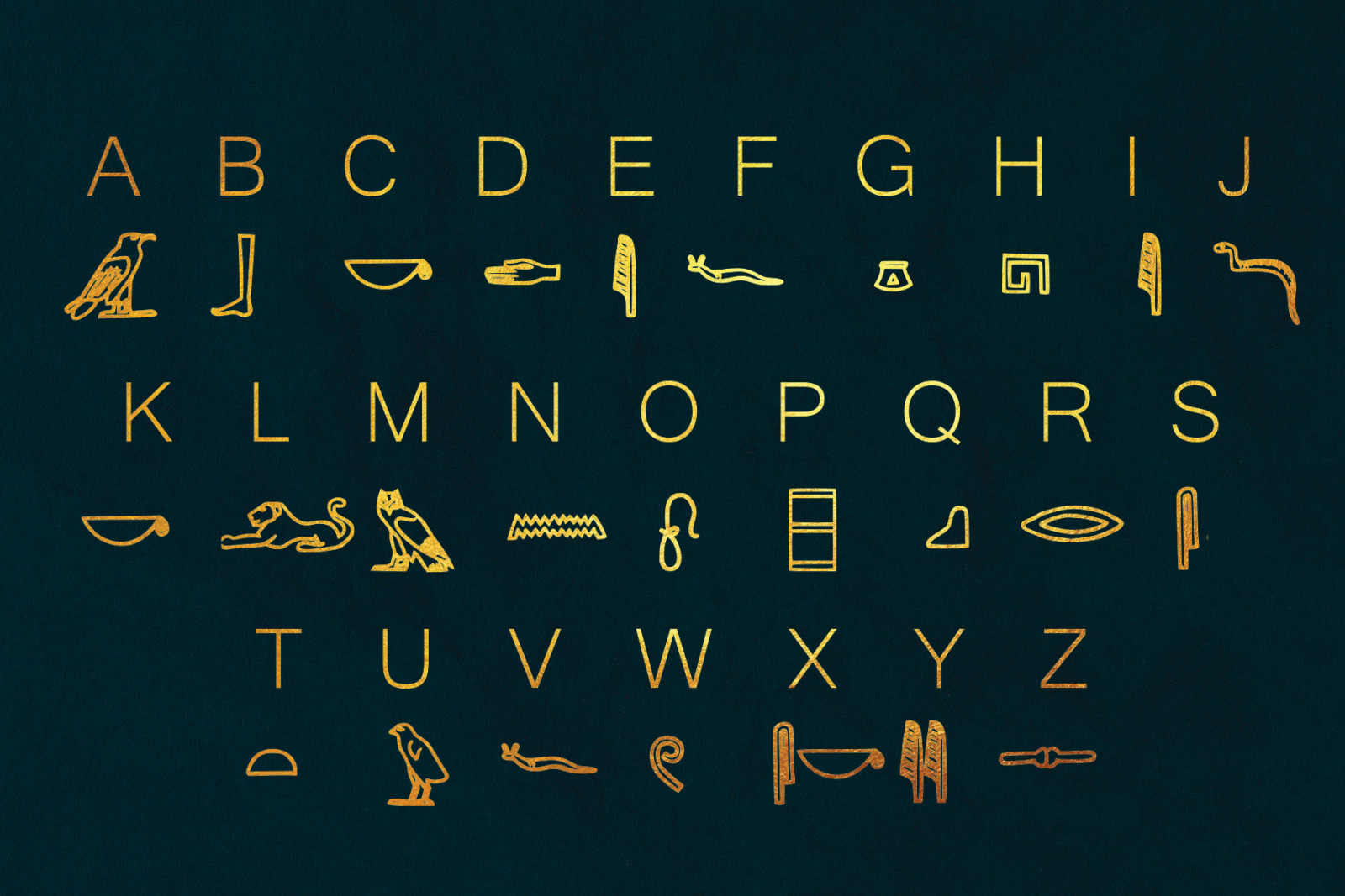 Egyptian Hieroglyph Typeface