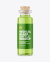 Glass Medical Bottle with Cork Mockup