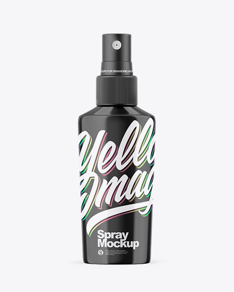 Glossy Spray Bottle Mockup