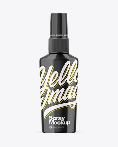 Glossy Spray Bottle Mockup