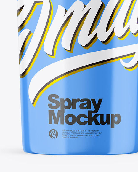 Glossy Spray Bottle Mockup