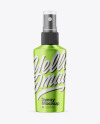 Glossy Metallic Spray Bottle Mockup