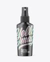 Glossy Metallic Spray Bottle Mockup