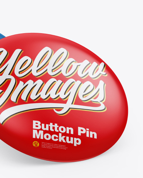 Two Glossy Button Pins Mockup