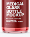 Glass Medical Bottle with Cork Mockup