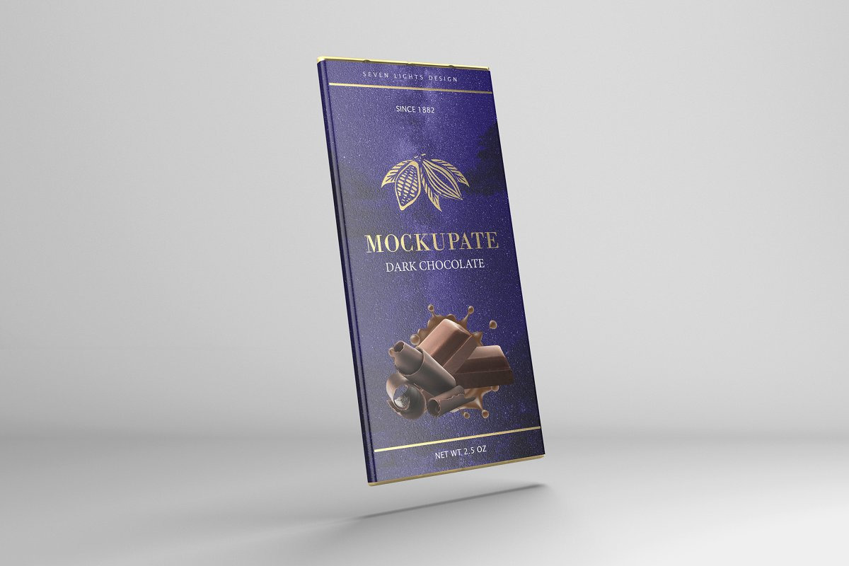 Chocolate Bar Packaging Mockup