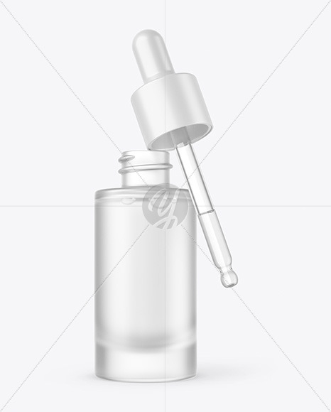 Frosted Glass Dropper Bottle Mockup