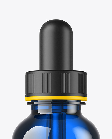 Blue Dropper Bottle Mockup