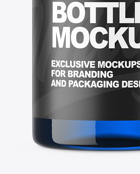 Blue Dropper Bottle Mockup