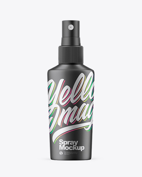 Matte Metallic Spray Bottle Mockup