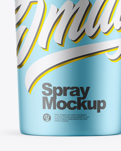 Matte Metallic Spray Bottle Mockup