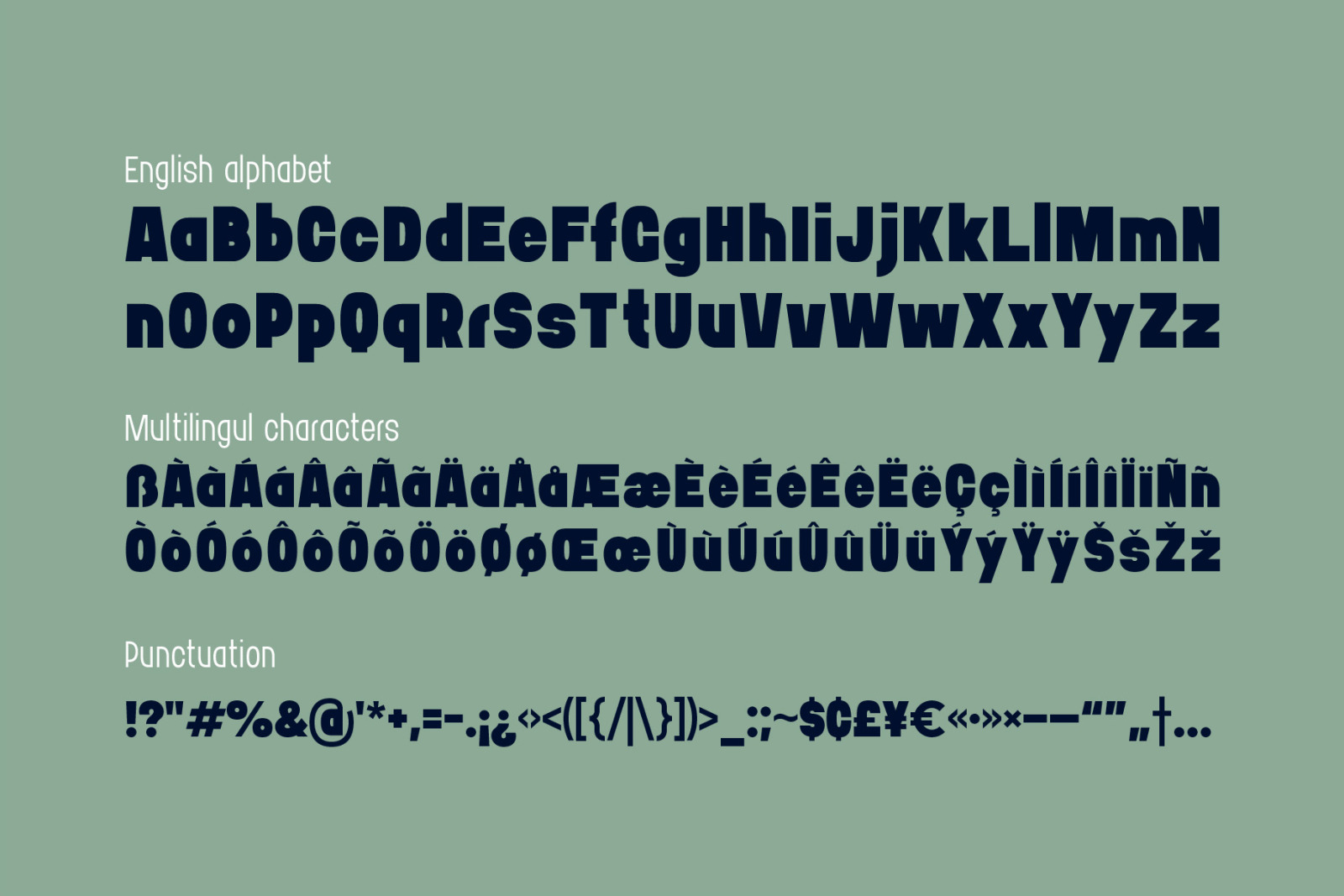 Bushman font set