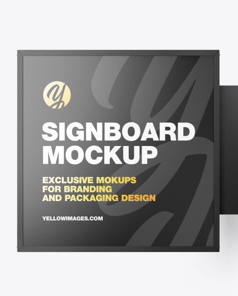 Square Signboard Mockup