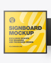 Square Signboard Mockup