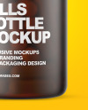 Frosted Amber Pills Bottle Mockup