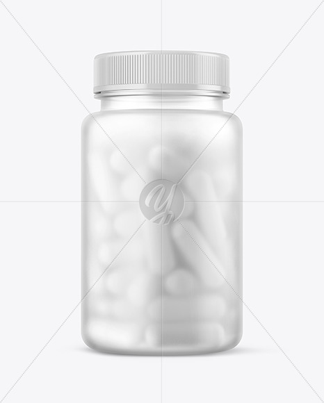 Frosted Pills Bottle Mockup